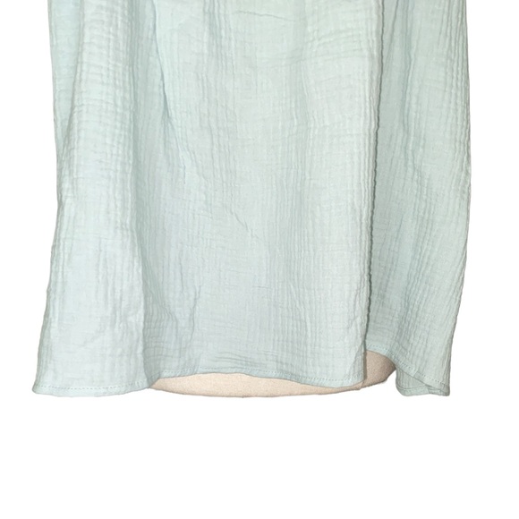 NWT Joie Seafoam Mint Green Gauze Button Open Back Cropped Tank Top - M - Picture 4 of 14